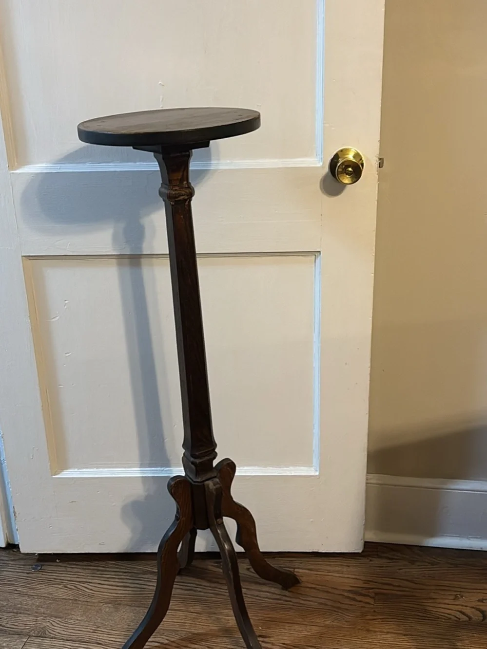 Antique Mahogany Torchere Stand – Pedestal Plant Stand